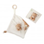 WOOLY ORGANIC DOUDOU ORSO TEDDY CON MASSAGGIAGENGIVE IN LEGNO