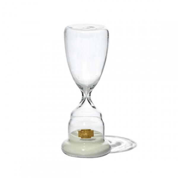 PUEBCO TROPHY SHAPED SANDGLASS WHITE N.2