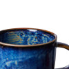 HK LIVING CHEF CERAMICS CUP AND SAUCER RUSTIC BLUE