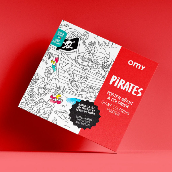 OMY PIRATES GIANT COLORING POSTER