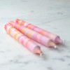 NORDTRICE TAPER CANDLES 3 PACK MARBLE RED