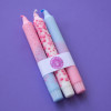 NORDTRICE TAPER CANDLES 3 PACK FUCHSIA MIX