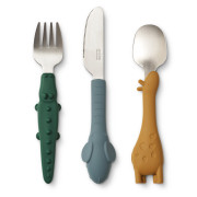LIEWOOD "TOVE" SILICONE CUTLERY SET 3-PACK ANIMAL