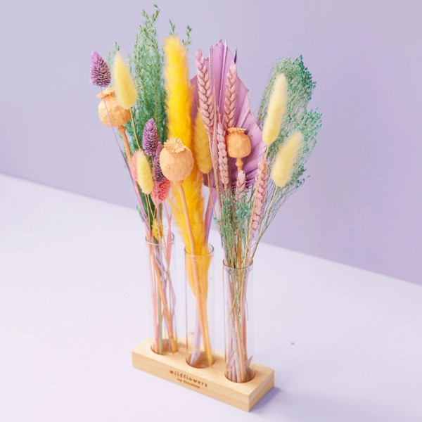 Wildflowers Set Regalo Fiori Secchi Con Vasi Pastello - immagine 2