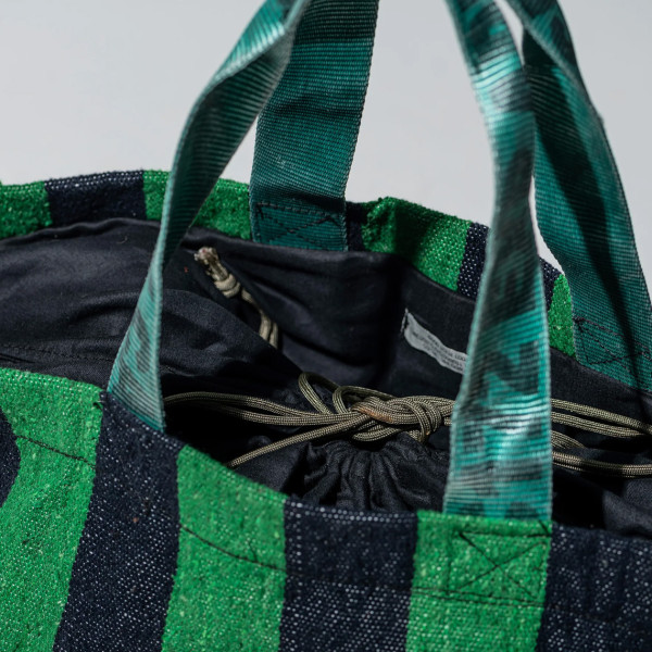 Puebco Borsa A Righe Turchese - immagine 2