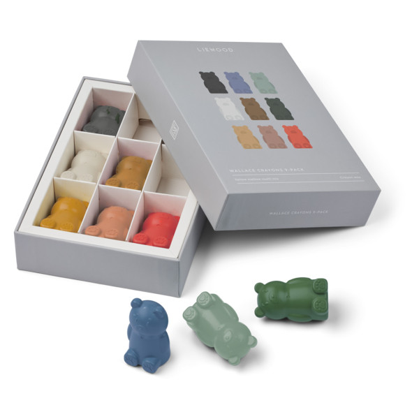 Liewood "wallace" Set 9 Pastelli A Cera Orsetto