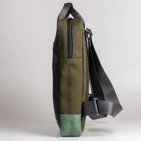 Jaggery Arrive Backpack In Black Cargo Belts With Canvas - Image 4