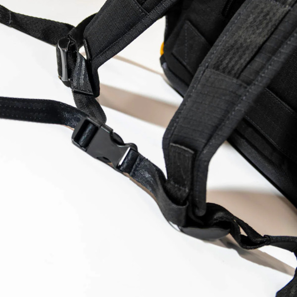 Jaggery Arrive Backpack In Black Cargo Belts With Canvas - Image 7
