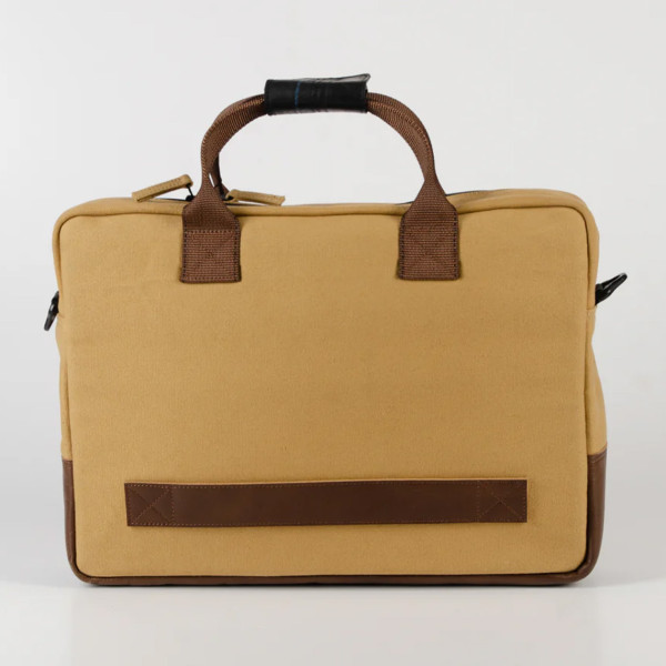 Jaggery Hustler's Bag In Khaki & Salvaged Leather - Image 5