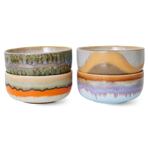 Hk Living 70's Dessert Bowls Set Of 4 Reef