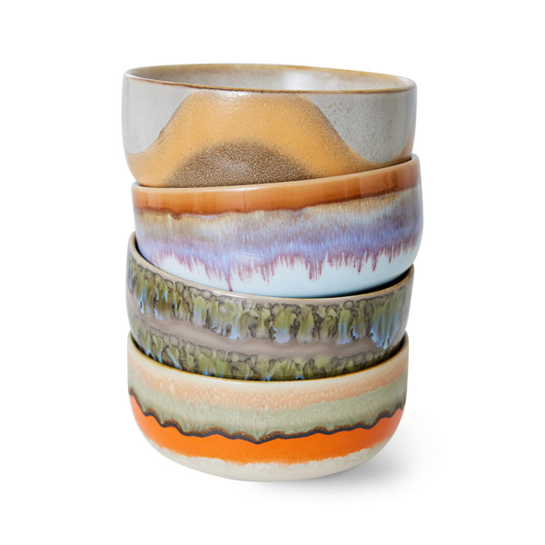 Hk Living 70's Dessert Bowls Set Of 4 Reef - Image 3