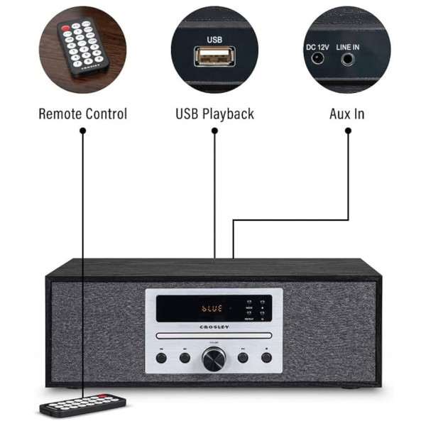 Crosley Finn Cd Player Black - Image 3