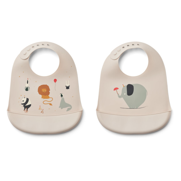 Liewood "tilda" Silicone Bib 2 Pack Circus