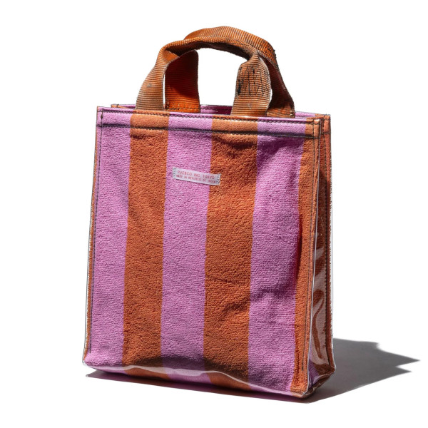 Covered Towel Document Bag Orange X Pink