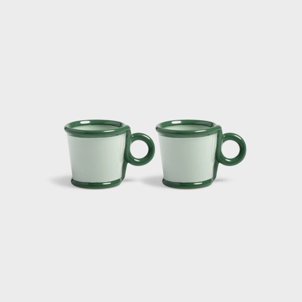 Klevering Mug Loop Small Green Set Of 2