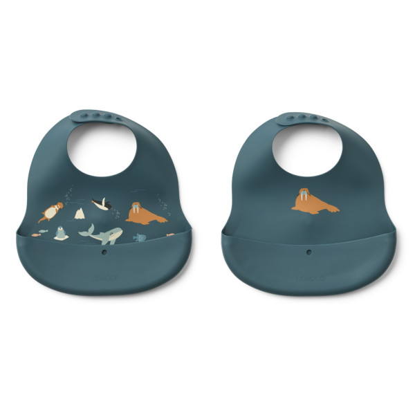 Liewood "ember" Set 2 Bavagli Contenitore Animali Polari