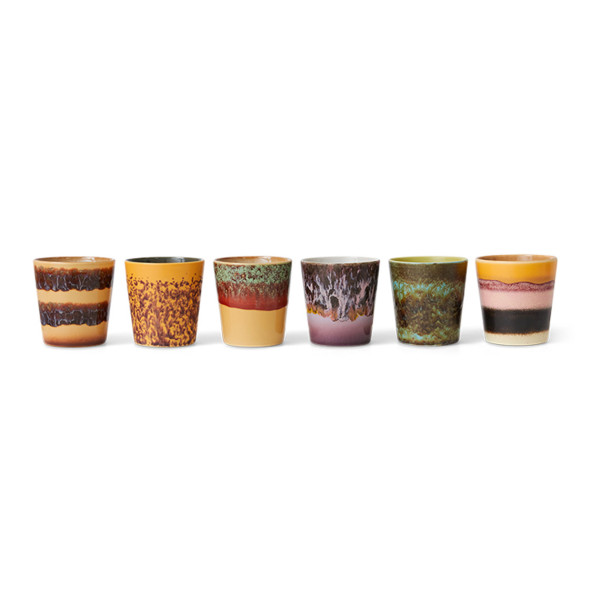 Hk Living 70s Ceramics Coffee Mugs Valley Set Of 6 - Image 3
