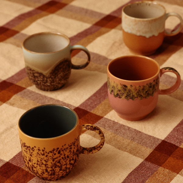 Hk Living 70s Ceramics Cafè Mugs Cape Set Of 4 - Image 2