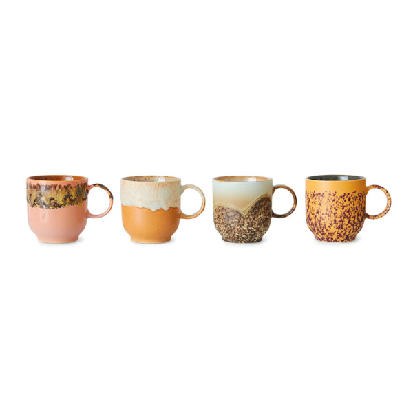 Hk Living 70s Ceramics Cafè Mugs Cape Set Of 4 - Image 3