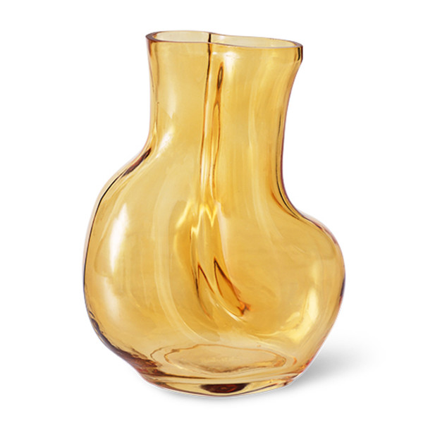 Hk Living Vaso In Vetro Gleam Ambra