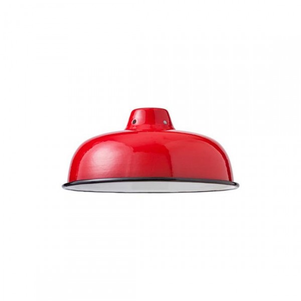 Puebco Enamel Iron Lampshade 25 Red