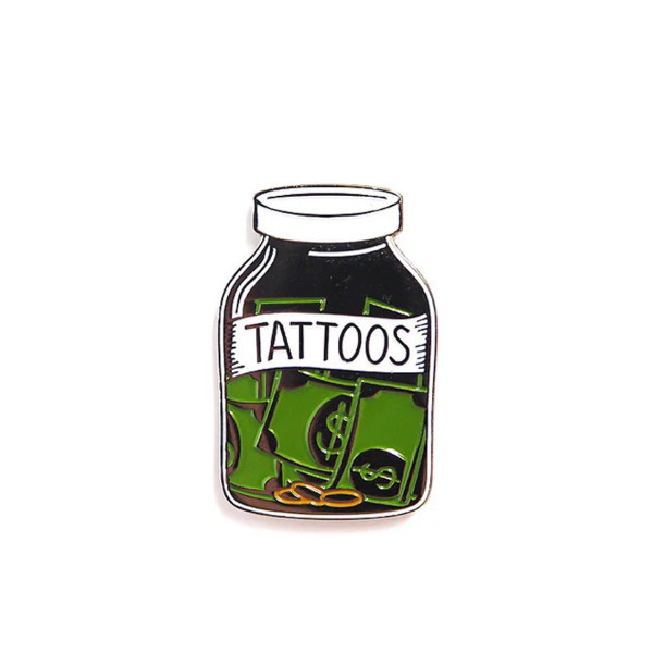 Ahoy Kollektiv "save Your Money For Tattoos" Enamel Pin