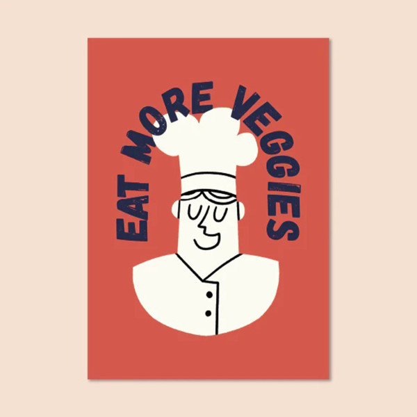 Ahoy Kollektiv "eat More Veggies" A5 Print