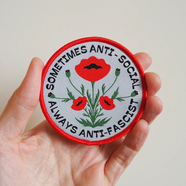 Ahoy Kollektiv "sometimes Anti-social, Always Anti-fascist" Woven Patch - Image 2
