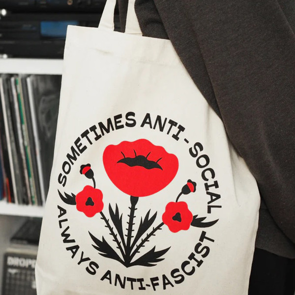 Ahoy Kollektiv "sometimes Anti-social, Always Anti-fascist" Tote Bag - immagine 2