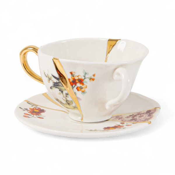 Seletti Kintsugi Tea Cup With Saucer 1