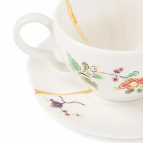 Seletti Kintsugi Tea Cup With Saucer 2 - Image 2