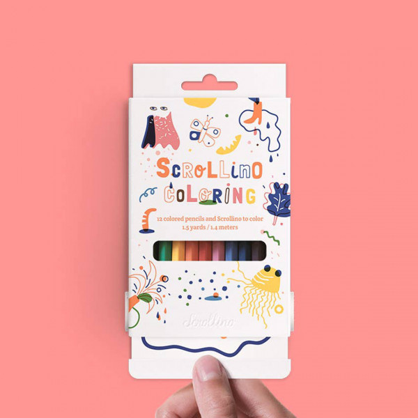 Scrollino Gioco Tascabile Per Bambini Da Colorare