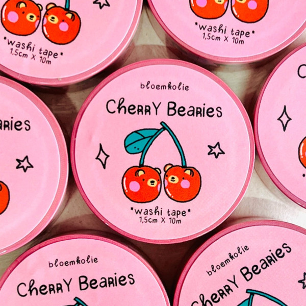 Bloemkolie Nastro Washi Tape Orso Ciliegia