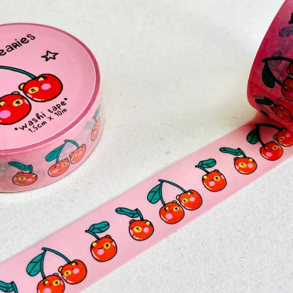 Bloemkolie Nastro Washi Tape Orso Ciliegia - immagine 2