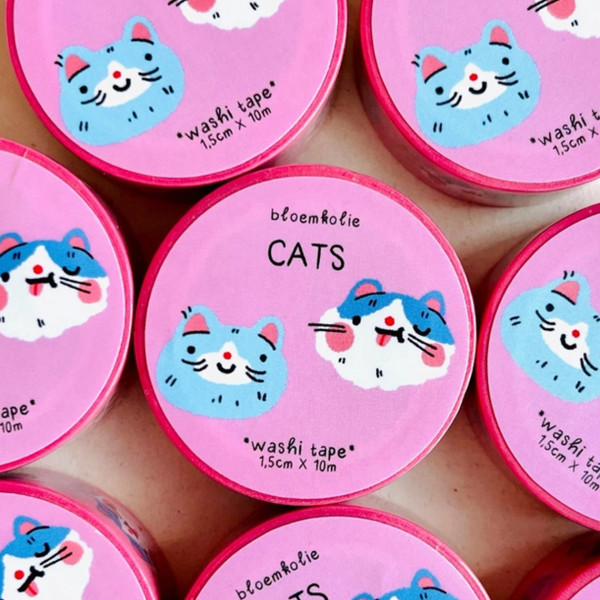 Bloemkolie Cats Washi Tape