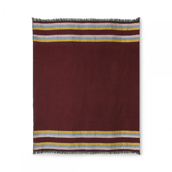 Hk Living Fluffy Throw Burgundy 130x150 - Image 2