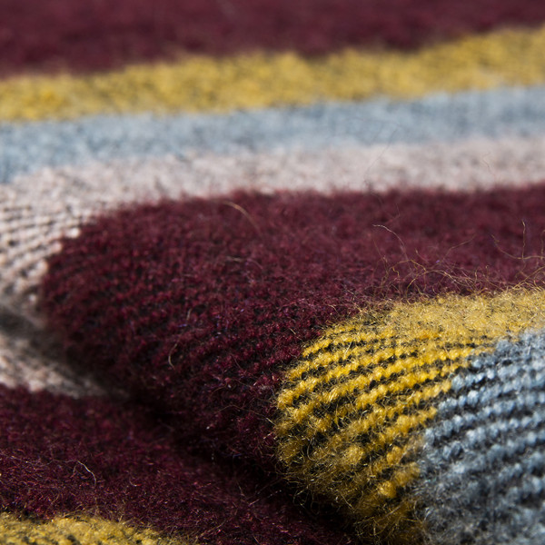 Hk Living Fluffy Throw Burgundy 130x150 - Image 3