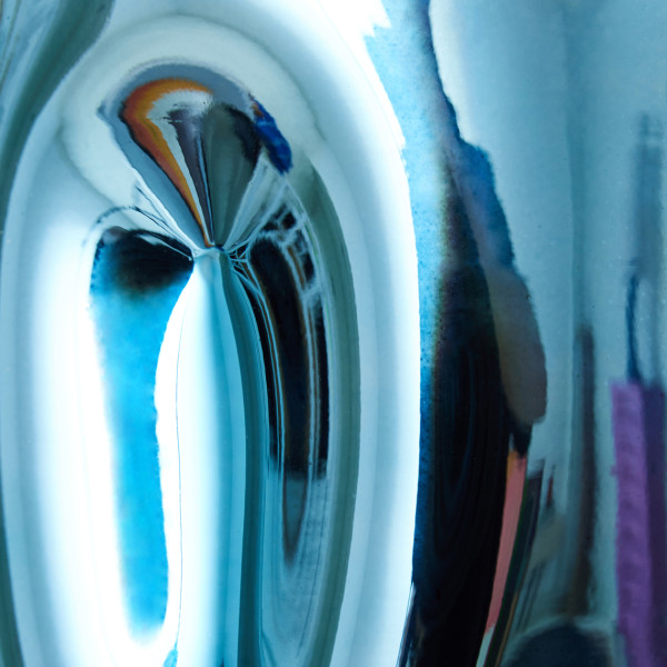 Hk Living Vaso In Vetro Cromato Blu - immagine 5
