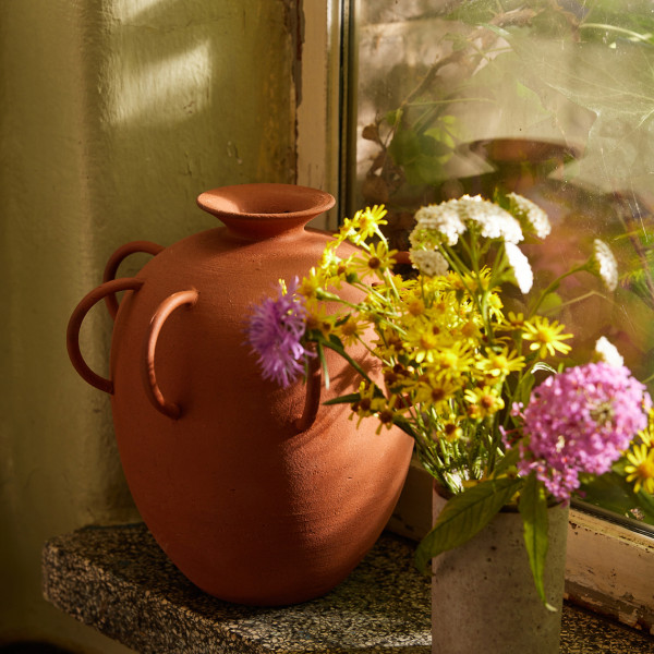 Hk Living Vaso In Terracotta Con Manici - immagine 2