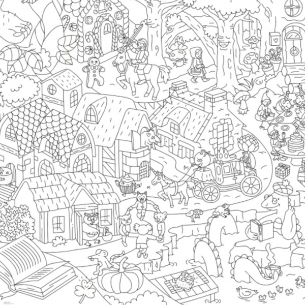 Omy Fairy Tales Xxl Coloring Poster - Image 4