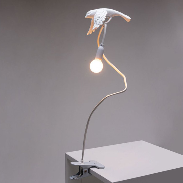 Seletti Lampada Sparrow Con Pinza Taking Off