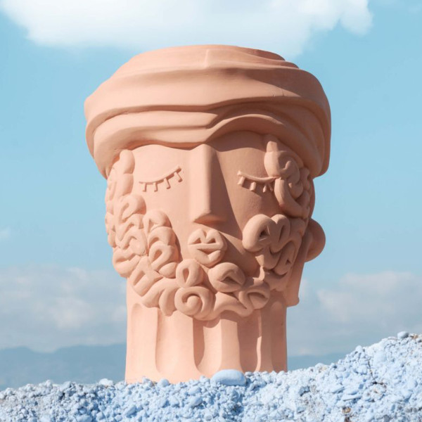 Seletti Magna Graecia Terracotta Vase Man - Image 2
