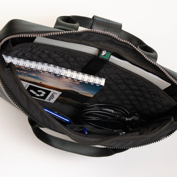 Jaggery Cofounder's Bag In Red Cargo Belts And Car Seat Belts - Image 2