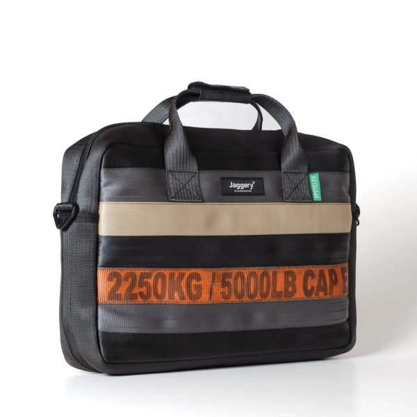 Jaggery Cofounder's Bag In Red Cargo Belts And Car Seat Belts - Image 3