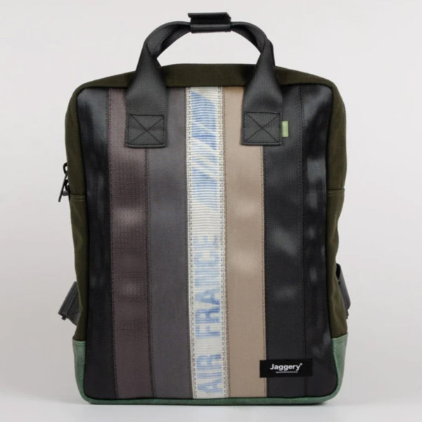 Jaggery Arrive Backpack In White Cargo Belts With Canvas
