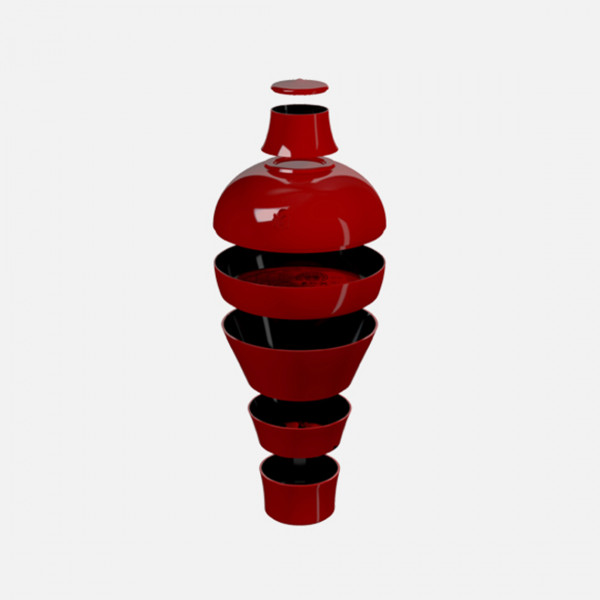 Ibride Ming Vase China Red - Image 2