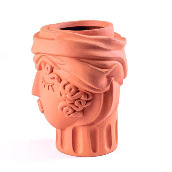 Seletti Magna Graecia Terracotta Vase Woman - Image 3
