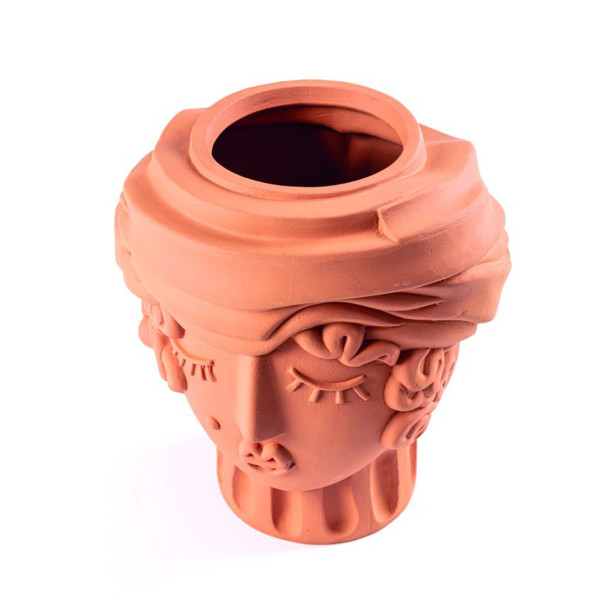 Seletti Magna Graecia Terracotta Vase Woman - Image 4