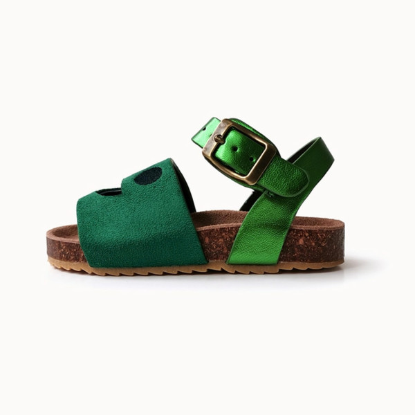 Boxbo Wistiti Green Leather Sandals - Image 2