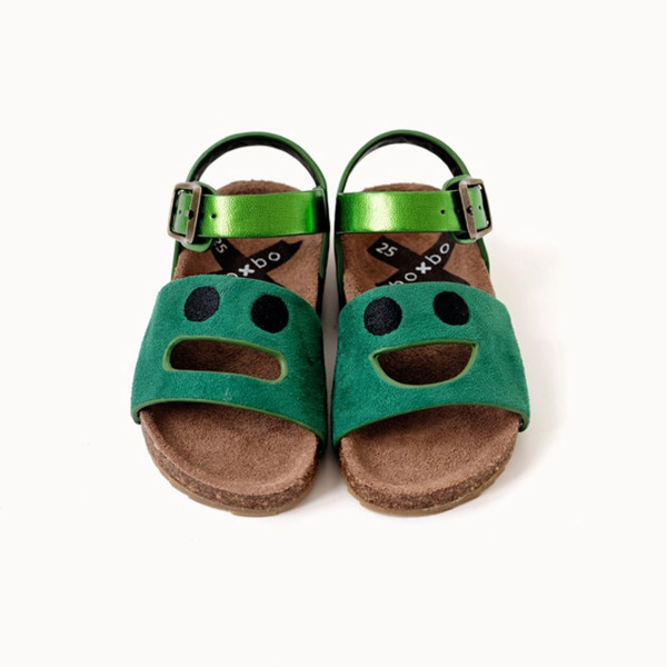 Boxbo Wistiti Green Leather Sandals - Image 4